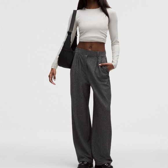 Daydrift High-Rise Wide-Leg Trouser Regular Herringbone - Picture 2 of 6